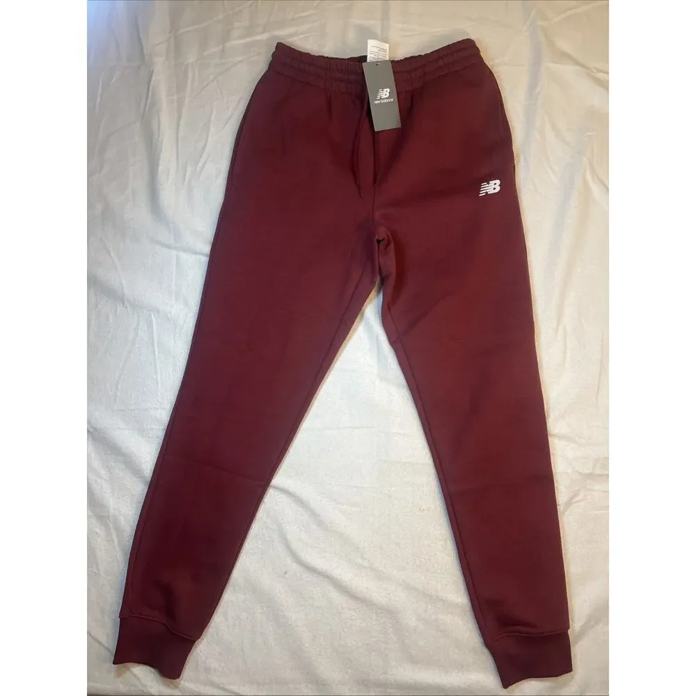NWT New Balance Men's Sports Fleece Joggers‎ Burgundy Small Mp43904